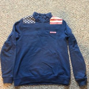 Boys Large Vineyard Vines American Flag Shep Shirt